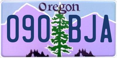 OR license plate 090BJA