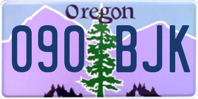 OR license plate 090BJK