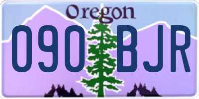 OR license plate 090BJR