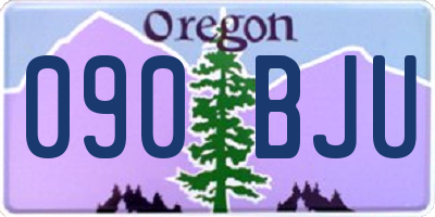 OR license plate 090BJU