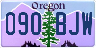 OR license plate 090BJW