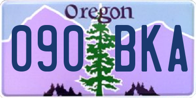 OR license plate 090BKA