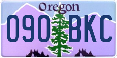 OR license plate 090BKC