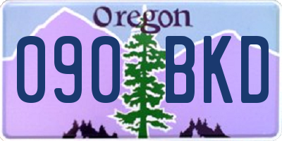 OR license plate 090BKD