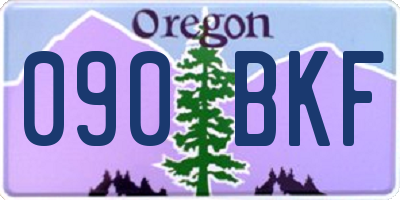OR license plate 090BKF
