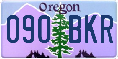 OR license plate 090BKR
