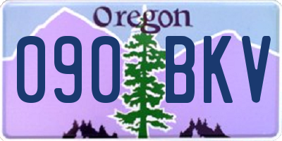 OR license plate 090BKV