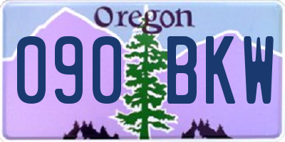 OR license plate 090BKW