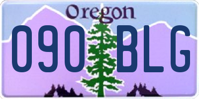 OR license plate 090BLG