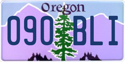 OR license plate 090BLI