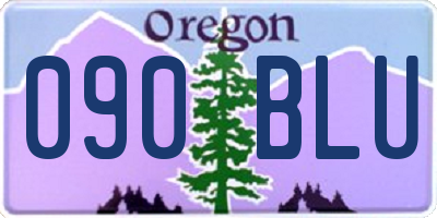 OR license plate 090BLU
