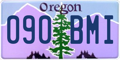 OR license plate 090BMI