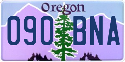 OR license plate 090BNA