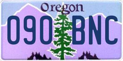 OR license plate 090BNC