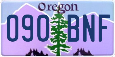 OR license plate 090BNF