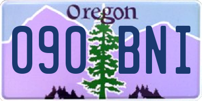 OR license plate 090BNI
