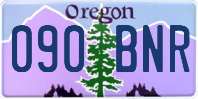 OR license plate 090BNR