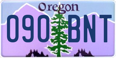 OR license plate 090BNT