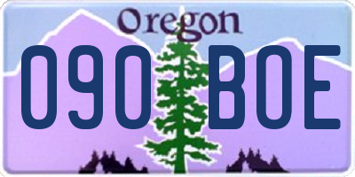 OR license plate 090BOE