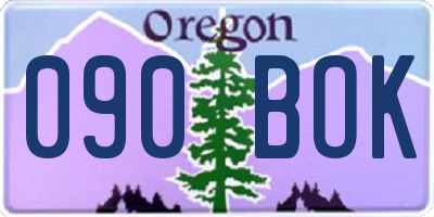 OR license plate 090BOK