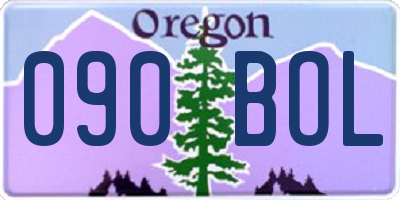 OR license plate 090BOL