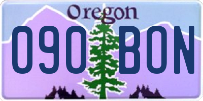 OR license plate 090BON