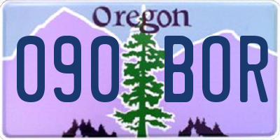 OR license plate 090BOR
