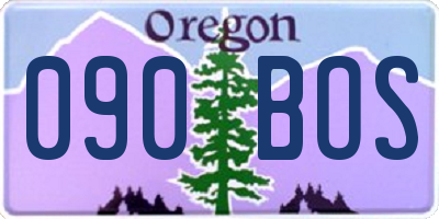 OR license plate 090BOS