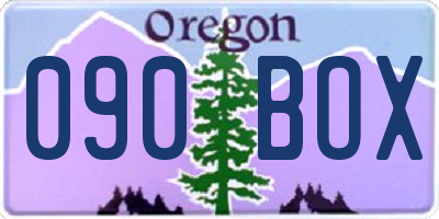 OR license plate 090BOX