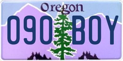 OR license plate 090BOY
