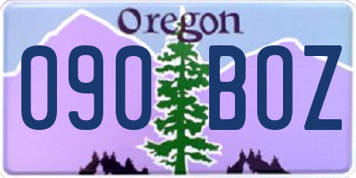 OR license plate 090BOZ