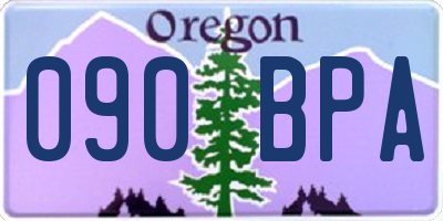 OR license plate 090BPA