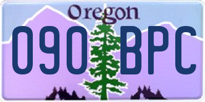 OR license plate 090BPC