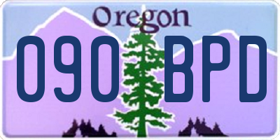 OR license plate 090BPD