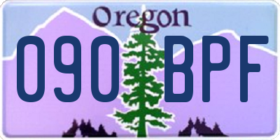 OR license plate 090BPF