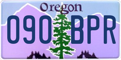 OR license plate 090BPR