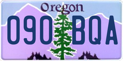 OR license plate 090BQA