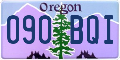 OR license plate 090BQI