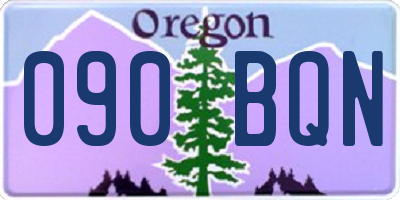 OR license plate 090BQN
