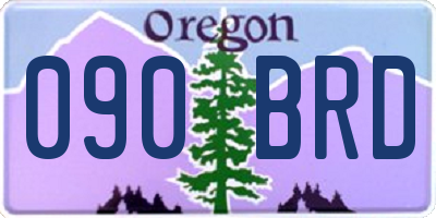 OR license plate 090BRD