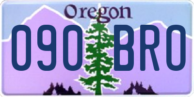 OR license plate 090BRO