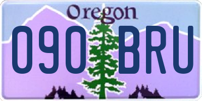OR license plate 090BRU