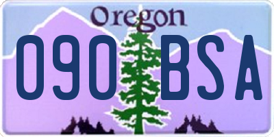 OR license plate 090BSA