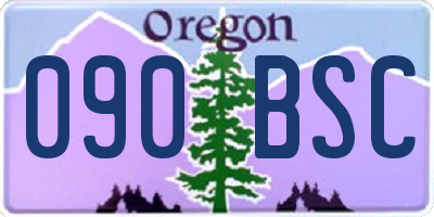 OR license plate 090BSC