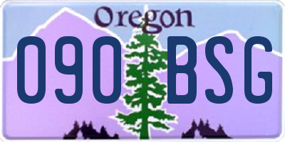 OR license plate 090BSG