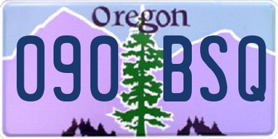 OR license plate 090BSQ
