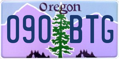 OR license plate 090BTG