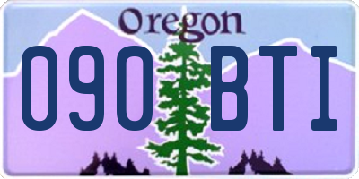 OR license plate 090BTI