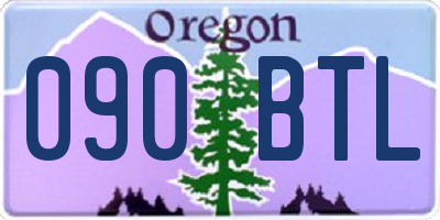 OR license plate 090BTL