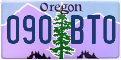 OR license plate 090BTO